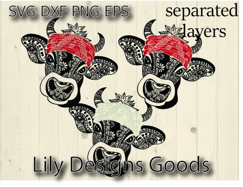 Heifer Bandana Svg Etsy