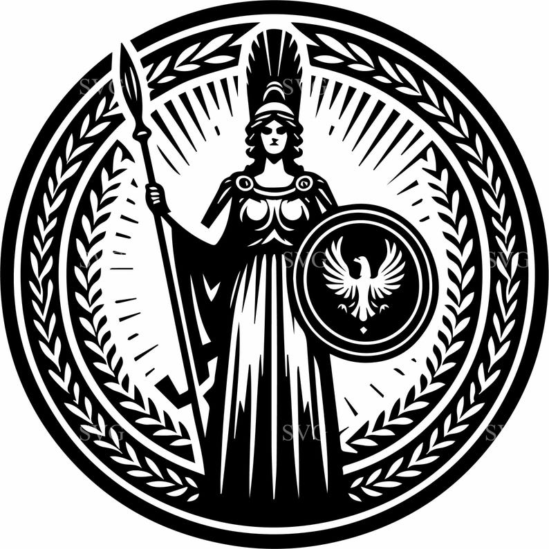 6 Athena Goddess SVG – Greek Warrior Silhouette Cut Files - Etsy