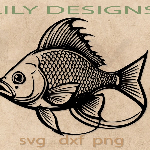 Carp Fish SVG Carp svg Angler PNG DXF