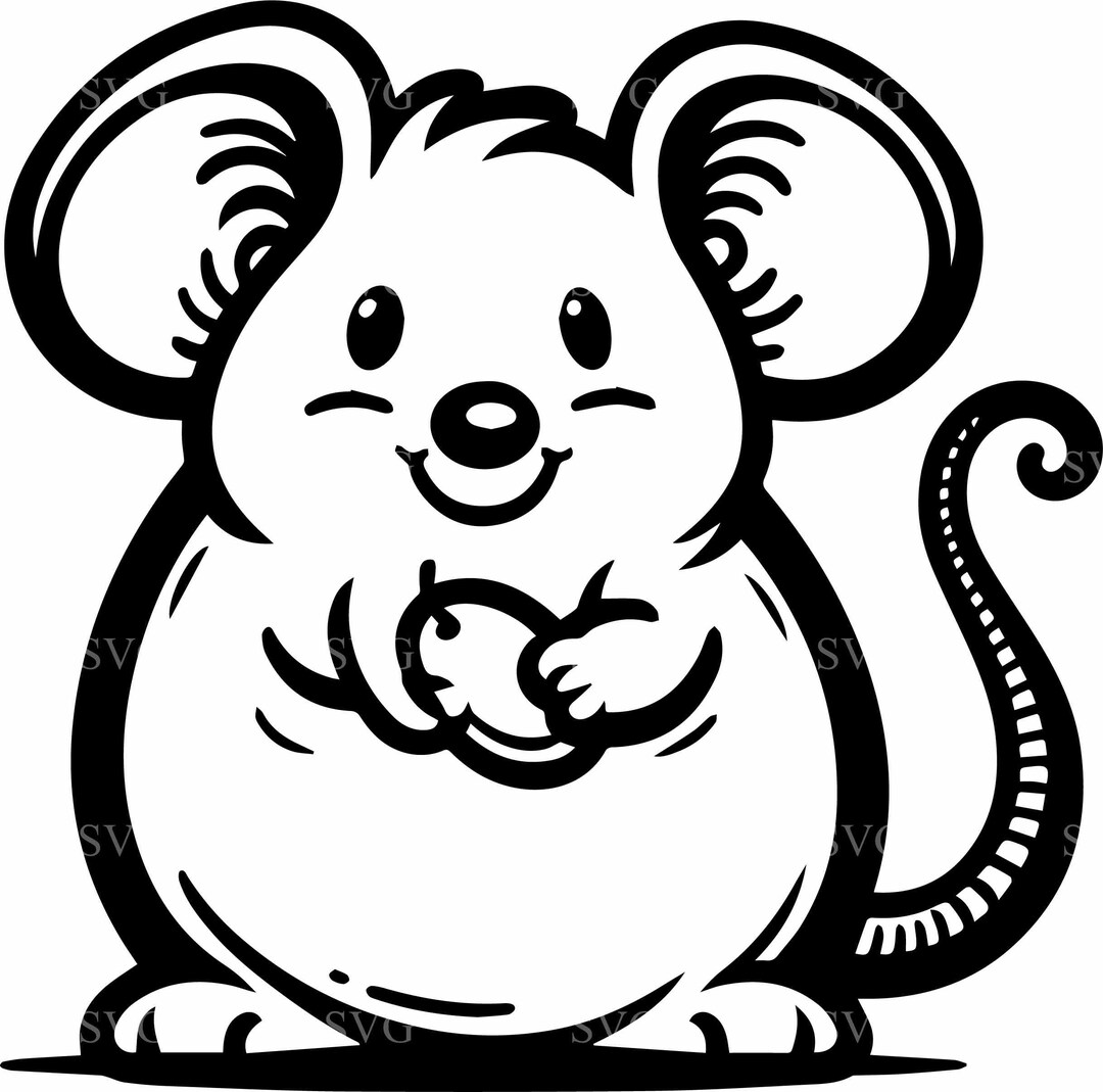 7 Chubby Mouse SVG Clipart – Cricut, Silhouette Craft File (digital ...