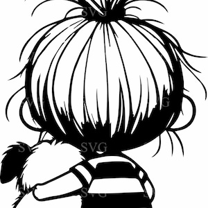 File di taglio SVG 4 per ragazza e cucciolo, silhouette dei migliori amici, clipart di amore per animali domestici carino per Cricut, taglio laser, decalcomanie in vinile