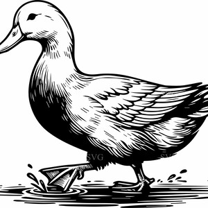 7 Walking duck SVG – 7 Farm animal cut file – Pond scene design for country shirts, barn signs, and rustic home crafts