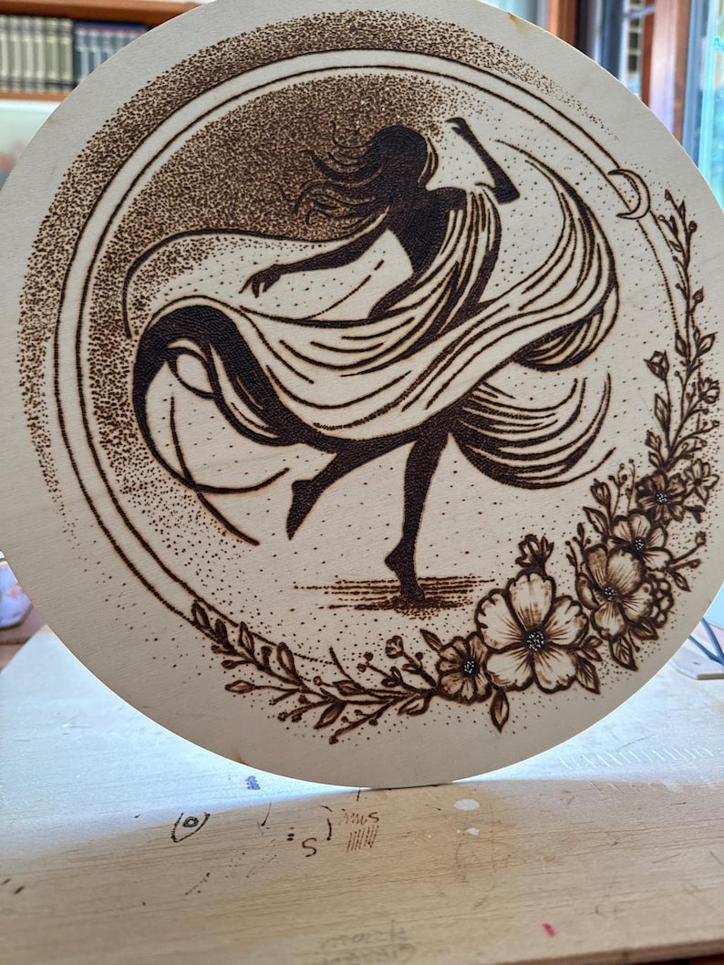 Pyrographics Figure 8 Elegant Dancer SVG Cut File - 8 Graceful Woman Silhouette in Flowing ...