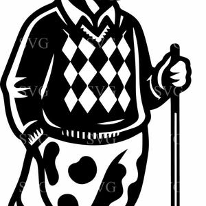 4 vacas golfistas SVG, clipart de animales de granja divertidos (archivos digitales)