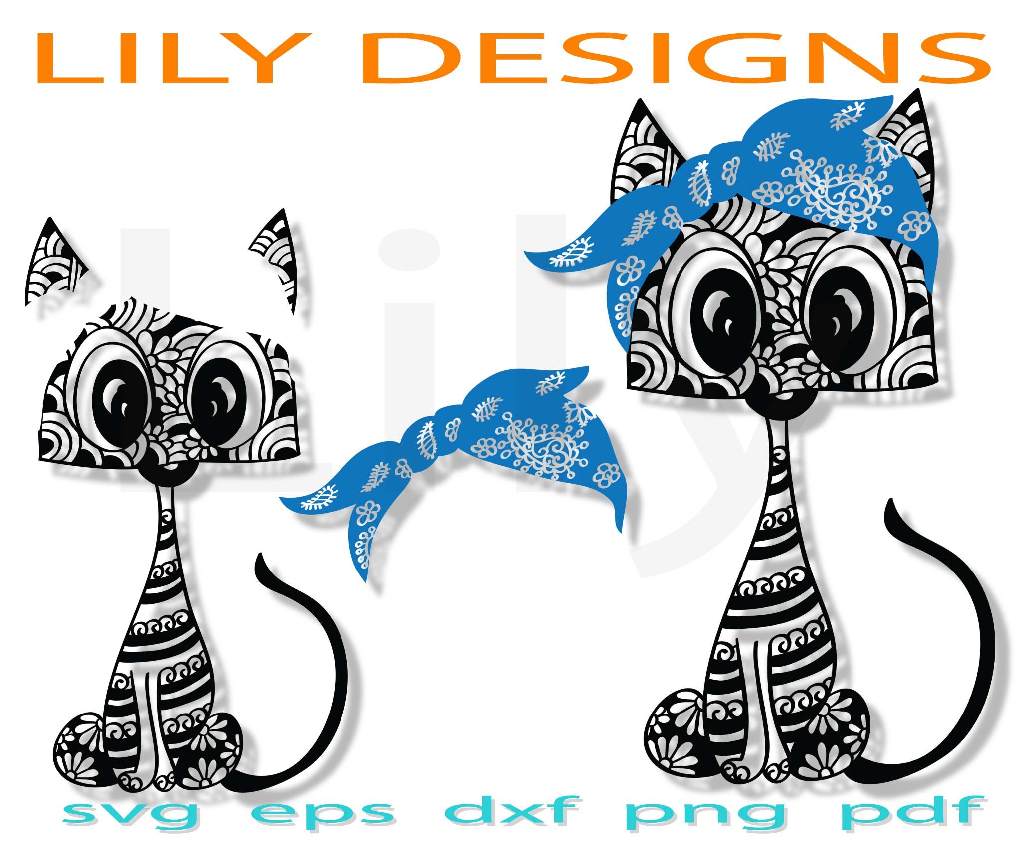 Bandana cat svg Etsy