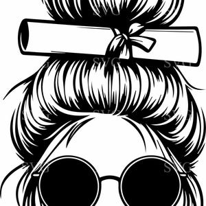 Abschluss Mädchen SVG, 4 Kluge Frau mit Diplom Brötchen Schnittdatei, Gelehrte Silhouette, Akademischer Erfolg Digitaler Download