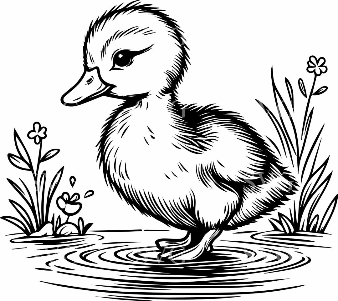 Cute Duckling SVG 4 Cut File Baby Duck Clipart for Cricut Adorable