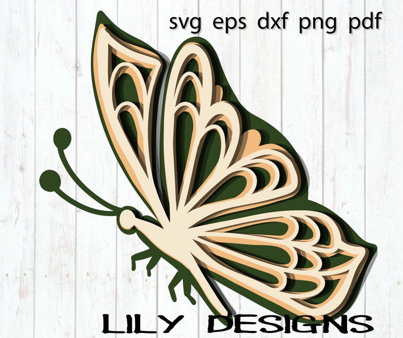 Download 3D Butterfly Mandala SVG | Etsy