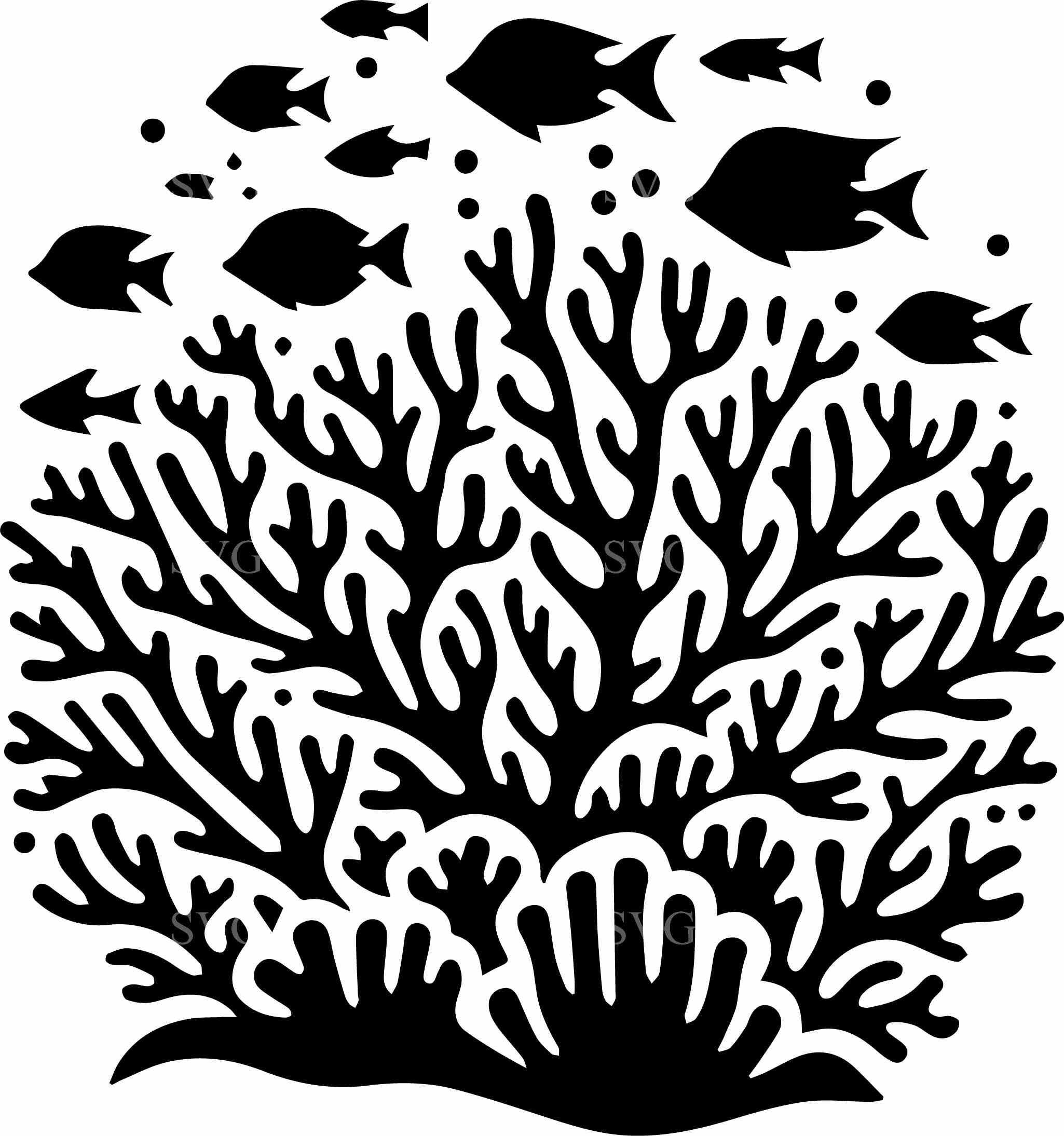 8 Coral Reef SVG – Ocean Fish Cut File for Cricut and Silhouette ...
