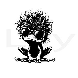 Grenouille originale avec des lunettes 8 fichier SVG - Design grenouille drôle et mignon pour Cricut & Silhouette - parfait pour les travaux manuels