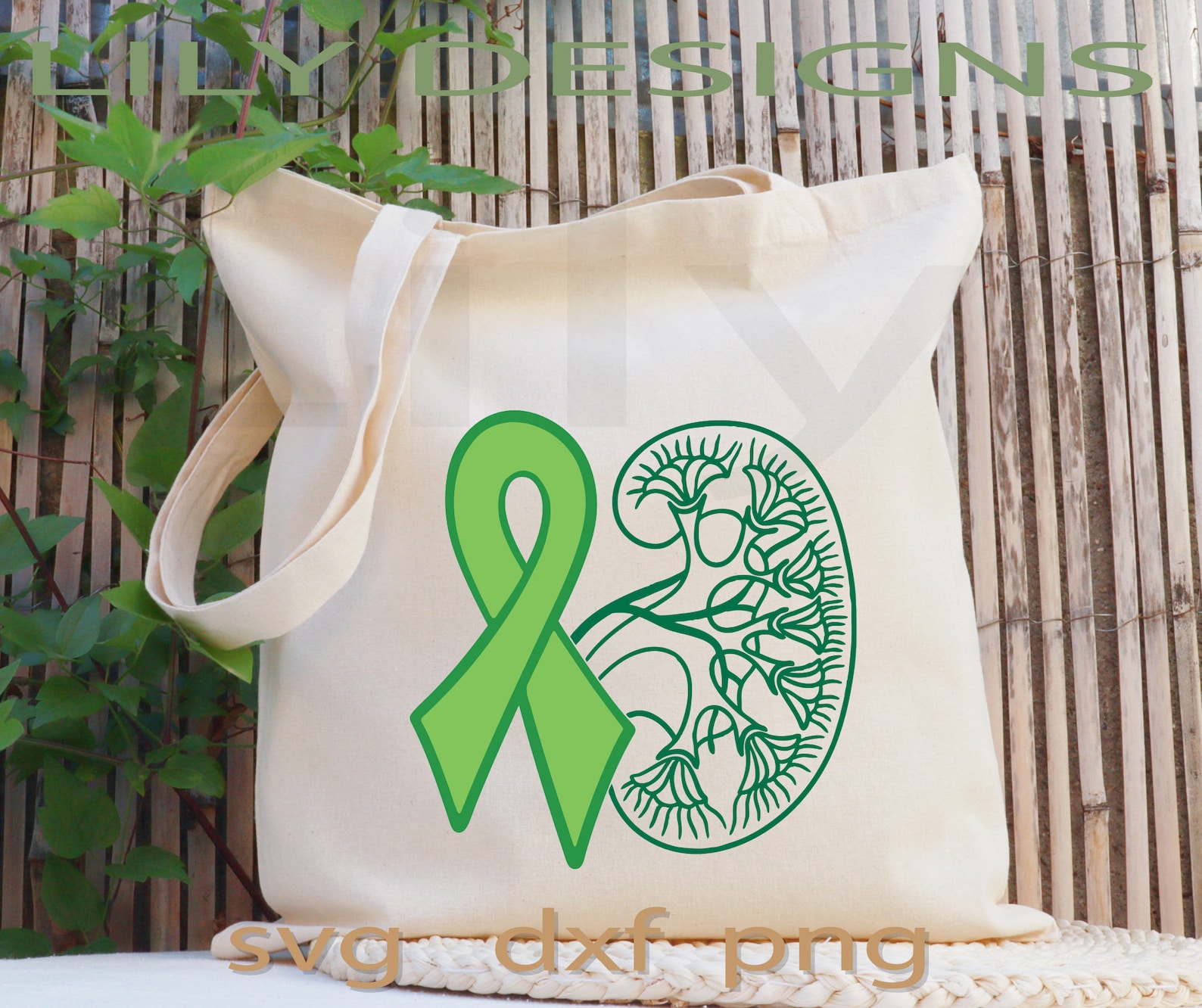 Green Ribbon Kidney Disease Svg Organ Donor World Kidney Day Etsy