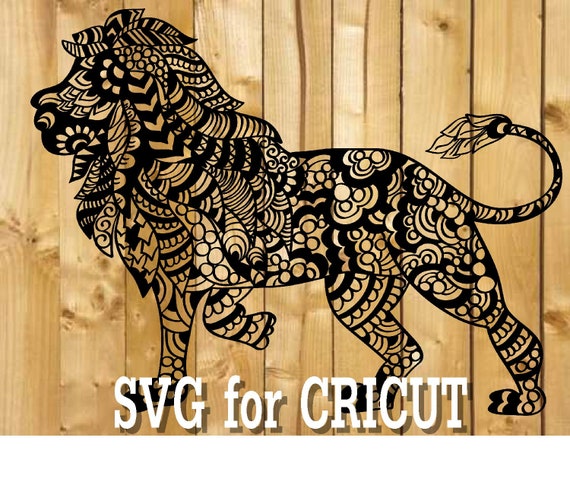 Download Lion Mandala Svg Zentangle Floral Flower Animal Lover Birthday Etsy