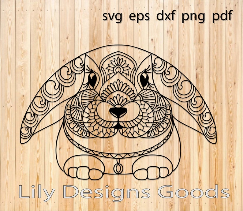 Download Mandala Rabbit SVG easter rabbit svg rabbit clipart svg | Etsy