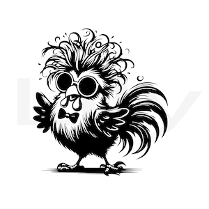Coole Huhn Sonnenbrille 8 svg lustig perfekt für Cricut und Silhouette lustiger Hahn Kunst 8 png 8 dxf