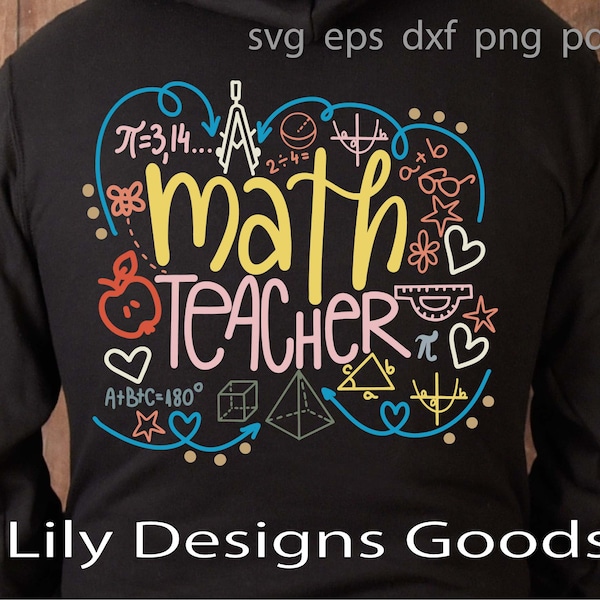 Math teacher svg, teacher svg, cut file, math svg, math, svg, digital, math squad, teacher shirt svg, math teacher shirt
