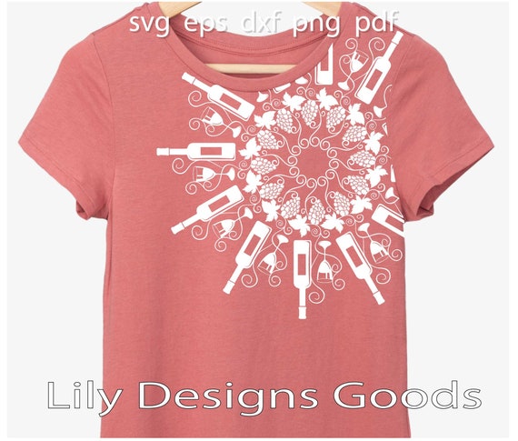 Download Mandala Wine Food And Drink Cut Files Print File Svg Etsy