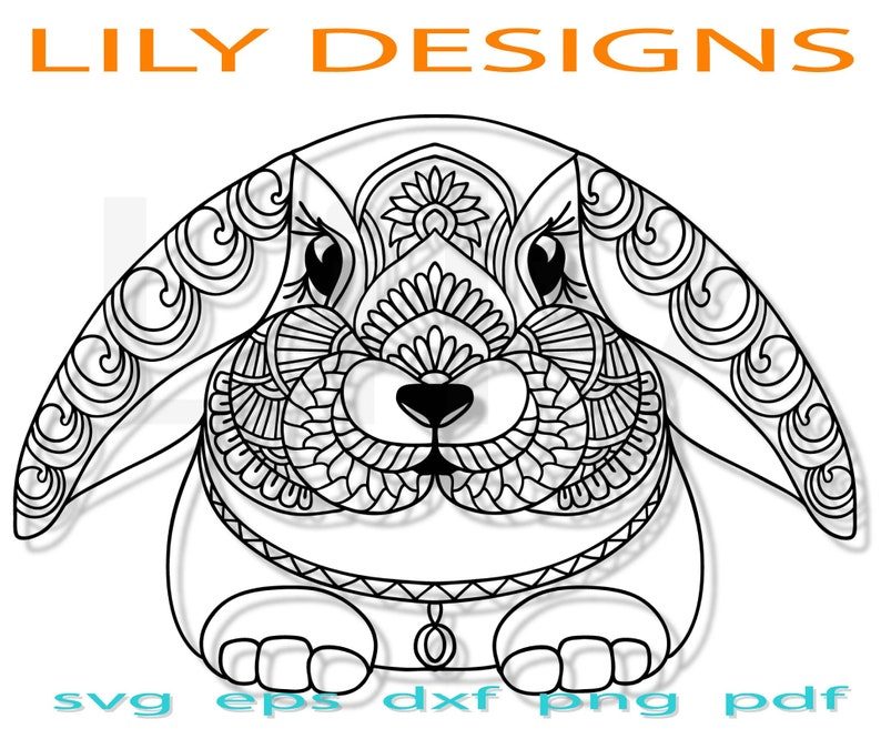 Easter Bunny Mandala Svg Free - 80+ DXF Include