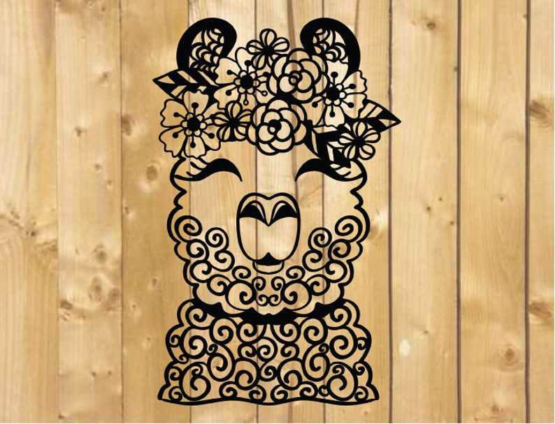Download LLAMA mandala svg / zentangle LLAMA svg / intricate svg ...