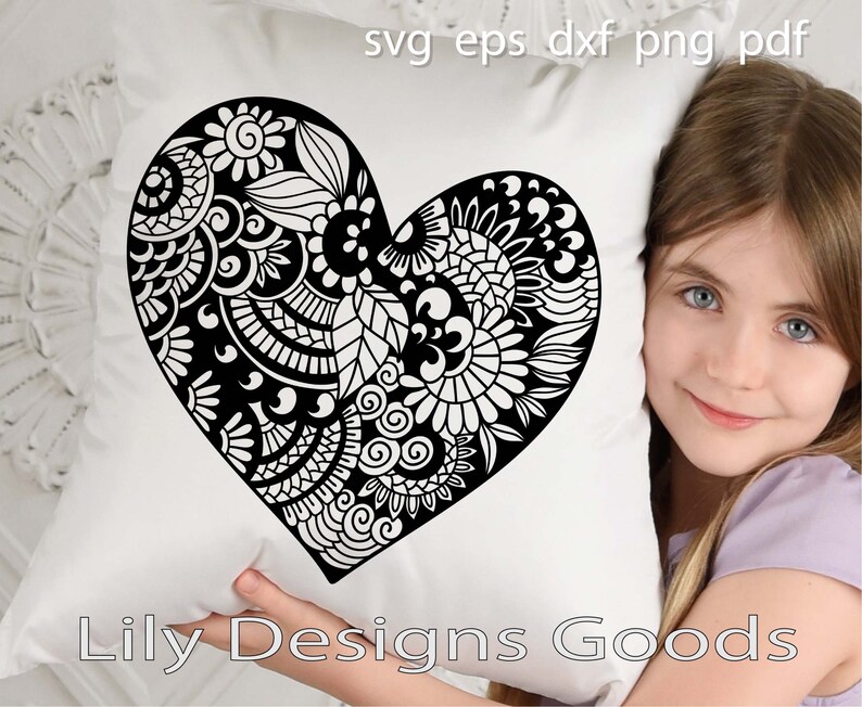 Download Heart svg mandala svg valentine svg intricate svg | Etsy