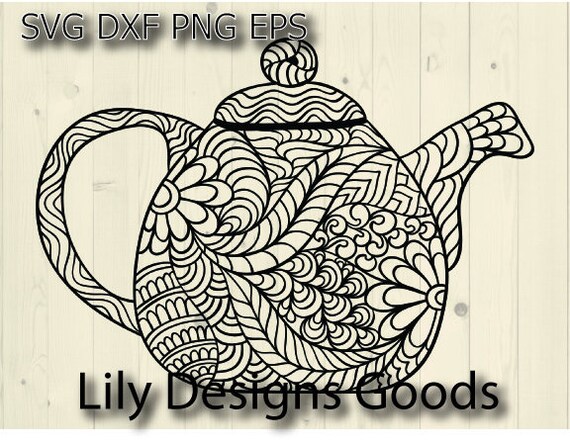 Download Tea Cup Mandala Svg Tea Zentangle Svg Teapot Svg Mandala Tea Pot Svg Intricate Svg Files