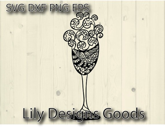 Download Champagne Glass Svg Mandala Clip Art Transparent Etsy