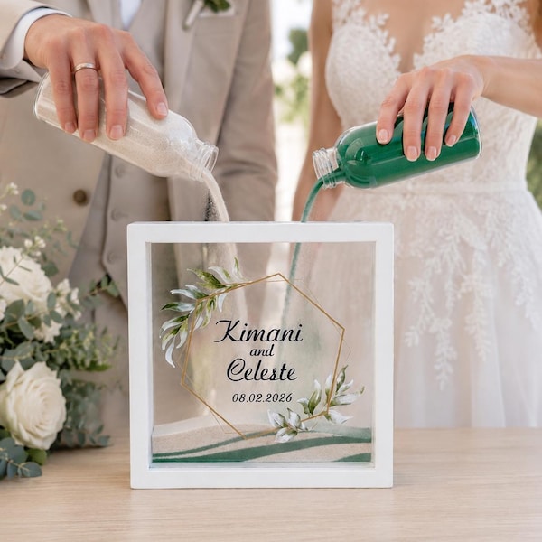 Sand Ceremony Set For Wedding / Sand Ceremony Unity Wedding Set / Unity Sand Frame / Personalized Wedding Sand Ceremony Set With Names