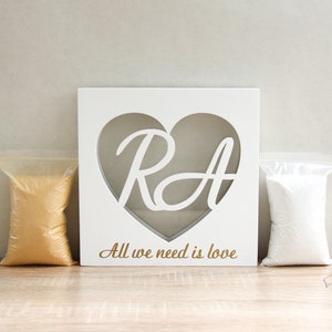 Set de Ceremonia de Arena de Boda Personalizado - Set de Ceremonia de Arena de Unidad Personalizada - Grabado Unity Sand Frame-Sand Ceremony Frame-Colored sand