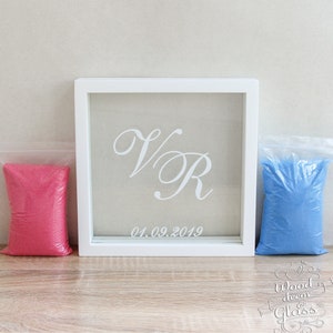 Sandceremoni-set - Personlig bröllopsram för sandceremoni - Unity Sandceremoni-set - Personlig fotoram för sandceremoni - Sandceremoni