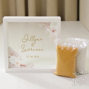 Boho Beach Wedding Sand Ceremony / Sand Ceremony Set For Wedding / Unity Sand Frame / Personalized Wedding Sand Ceremony Set With Names