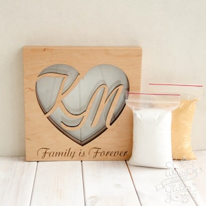 Juego de ceremonia de arena de boda personalizado - Juego de ceremonia de arena de unidad personalizado - Marco de arena de unidad grabado-Marco de ceremonia de arena-Arena coloreada