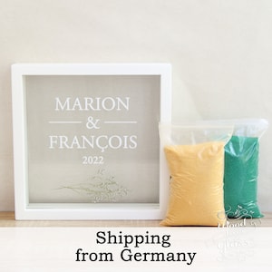 Sand Ceremony Frame For Wedding / Sand Ceremony Unity Wedding Box / Unity Sand Frame / Personalized Wedding Sand Ceremony Box With Names