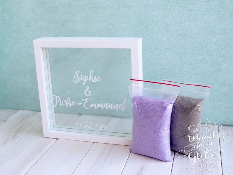 Personalized Wedding Sand Ceremony Photo Frame With Sand Etsy