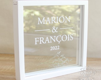 Sand Ceremony Frame For Wedding / Sand Ceremony Unity Wedding Box / Unity Sand Frame / Personalized Wedding Sand Ceremony Box With Names