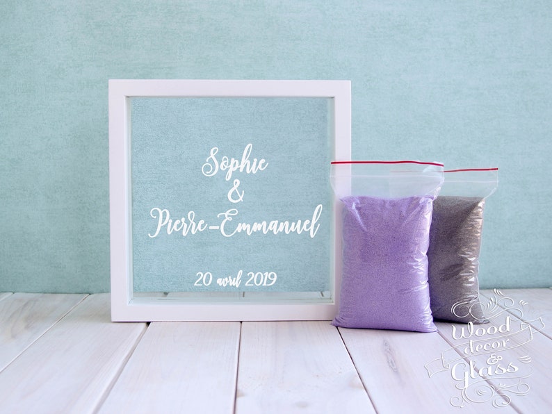 Personalized Wedding Sand Ceremony Photo Frame With Image 0