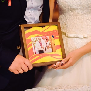 Wedding Sand Ceremony Photo Frame - Unity Sand Ceremony - Photo Frame For Sand Ceremony - Wedding Gift - Sand Ceremony Box - Photo Frame