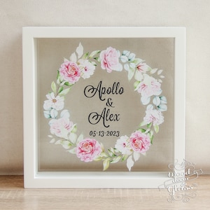 Sand Ceremony Frame For Wedding / Sand Ceremony Unity Wedding Box / Unity Sand Frame / Personalized Wedding Sand Ceremony Box With Names