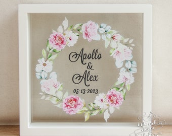 Sand Ceremony Frame For Wedding / Sand Ceremony Unity Wedding Box / Unity Sand Frame / Personalized Wedding Sand Ceremony Box With Names