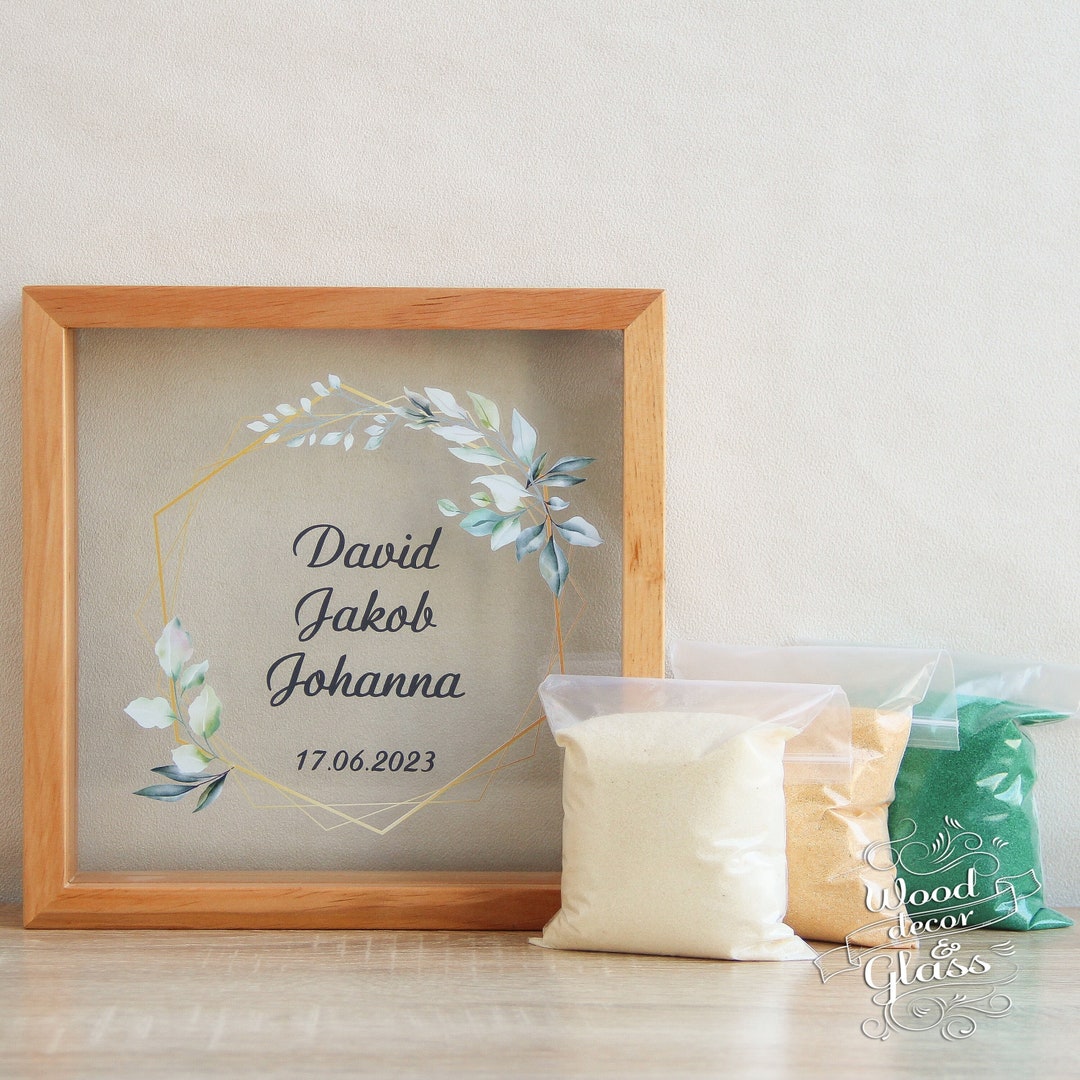Personalized Rustic Wedding Unity Sand Ceremony Set Custom