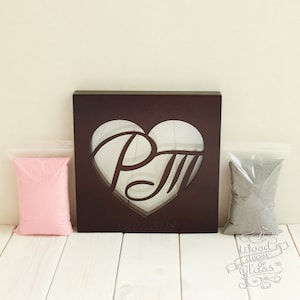 Juego de ceremonia de arena de boda personalizado - Juego de ceremonia de arena de unidad personalizado - Marco de arena de unidad grabado-Marco de ceremonia de arena-Arena coloreada
