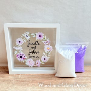 Sand Ceremony Frame For Wedding / Sand Ceremony Unity Wedding Box / Unity Sand Frame / Personalized Wedding Sand Ceremony Box With Names