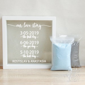 Unity Sand Set - Wedding Sand Set - Unity Sand Ceremony Set - Blended Ceremony - Sand Ceremony Set - Sand Set - Save The Date Frame
