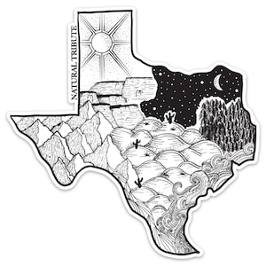 TEXAS Sticker, Texas Decal, Cooler Sticker, Nature Sticker, Decal, Car Sticker, Car Decal, Texas Pride, State Sticker
