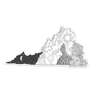 VIRGINIA Sticker, Sticker, Decal, Virginia Decal, Cooler Sticker, Cooler Decal, Virginia, Va, Nature Sticker, Water bottle Sticker