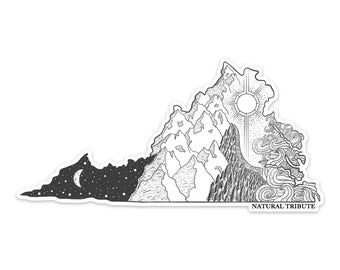 VIRGINIA Sticker, Sticker, Decal, Virginia Decal, Cooler Sticker, Cooler Decal, Virginia, Va, Nature Sticker, Water bottle Sticker