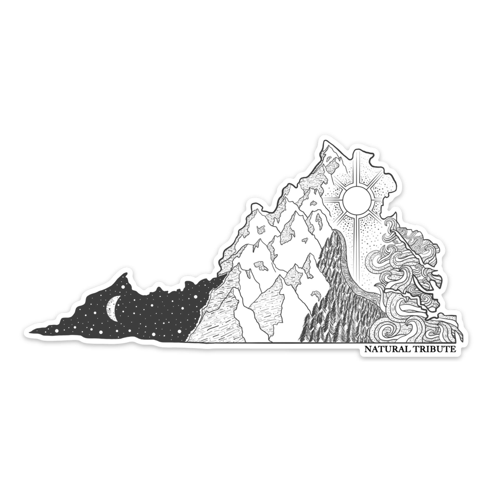 VIRGINIA Sticker, Sticker, Decal, Virginia Decal, Cooler Sticker, Coo…
