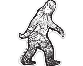 Bigfoot Sticker, Sasquatch Sticker, Bigfoot Decal, Nature Sticker, Car Decal, Water Bottle Sticker, Cooler Sticker, Computer Sticker