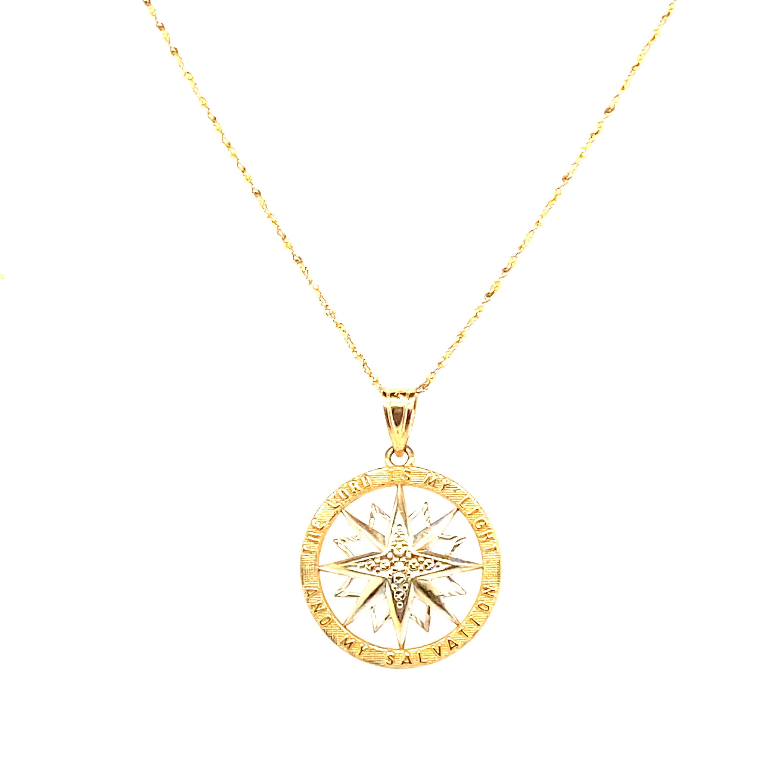 Beautiful 14K Gold Compass Pendant Necklace Etsy.de
