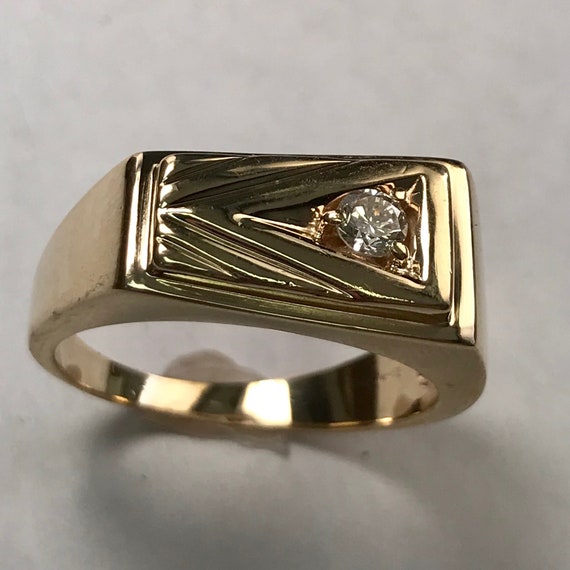 14kt Gold High Fashion Nautical Looking Gent's Ri… - image 2