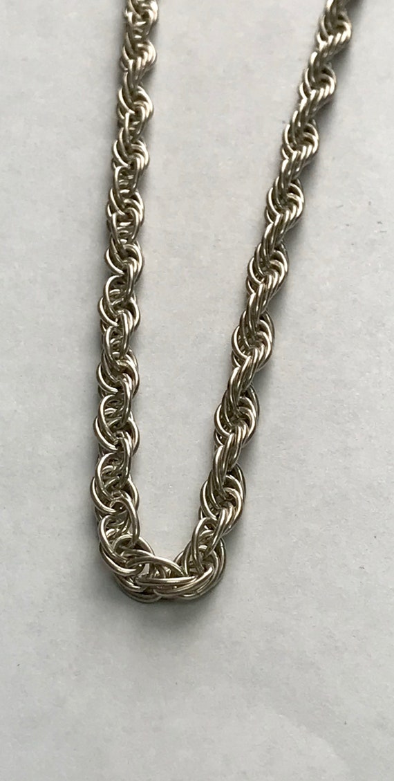 Sterling Silver 4.8 mm Rope Chain 20 Length | Etsy