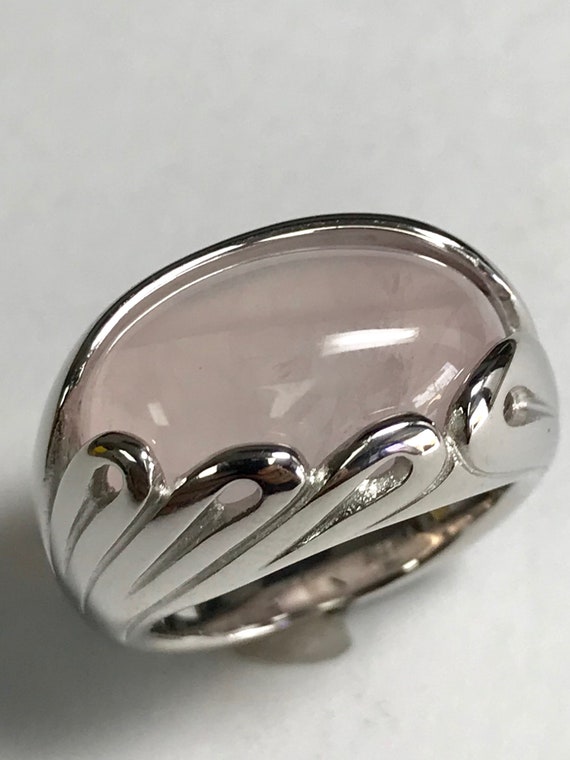 Sterling Silver, Nina Ricci Rose Quartz Ring